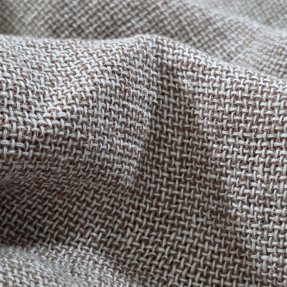 Tenth + Ocean Linen Blend Shirt Mens M Heathered Beige SS Lightweight Breathable - Picture 11 of 12